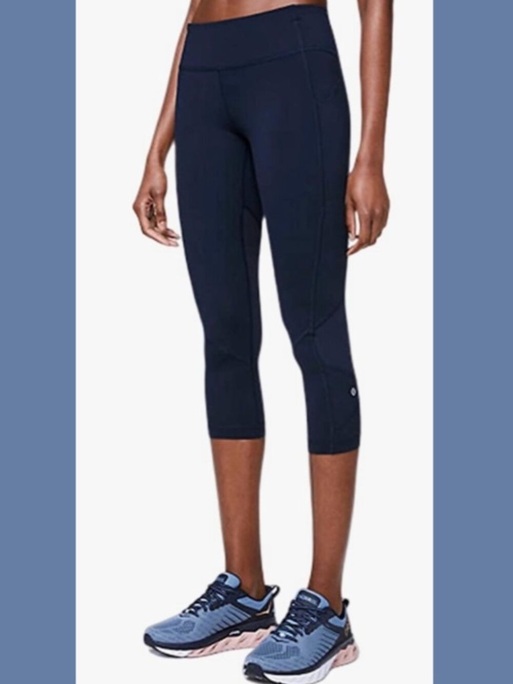 Lululemon Pace Rival navy blue Capri crop leggings - Size 4